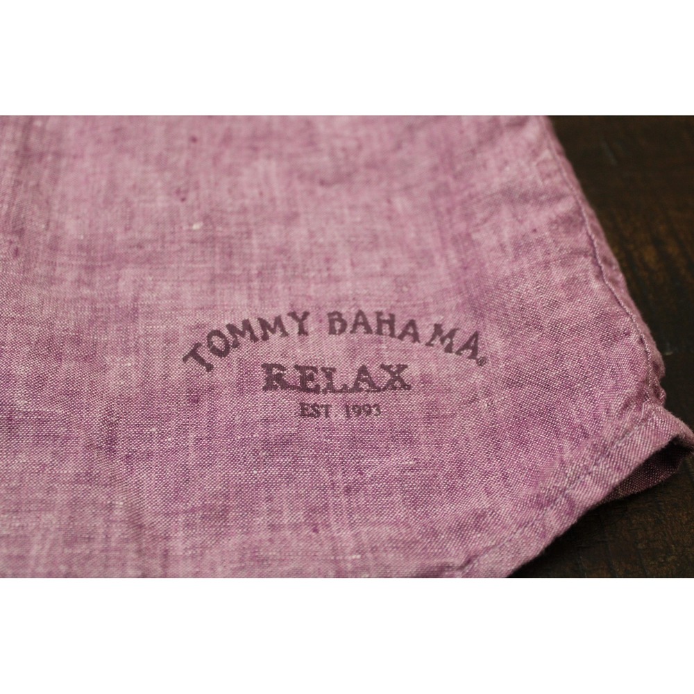 Tommy Bahama Shirt Mens XL Purple Solid Long Sleeve Linen Button Up Casual - Picture 4 of 9
